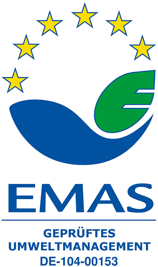 EMAS geprüftes Umweltmanagement DE-104-00153 EMAS Logo